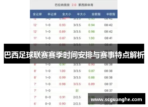 巴西足球联赛赛季时间安排与赛事特点解析